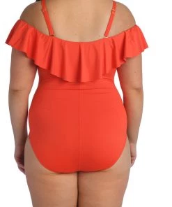 La Blanca Island Goddess Off Shoulder Ruffle One Piece