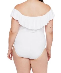 La Blanca Island Goddess Off Shoulder Ruffle One Piece