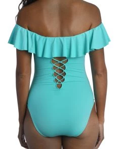 La Blanca One-Piece Island Goddess Off Shoulder Ruffle One Piece