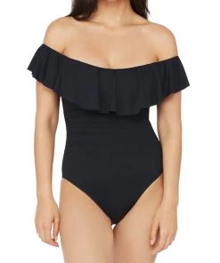 La Blanca Island Goddess Off Shoulder Ruffle One Piece One-Piece