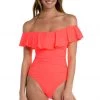 La Blanca Island Goddess Off Shoulder Ruffle One Piece One-Piece