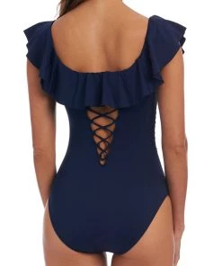 La Blanca One-Piece Island Goddess Off Shoulder Ruffle One Piece