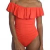 La Blanca Island Goddess Off Shoulder Ruffle One Piece