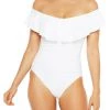La Blanca Island Goddess Off Shoulder Ruffle One Piece
