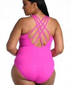 La Blanca Island Goddess Multi-Strap Cross-Back One Piece
