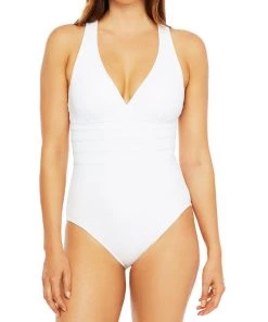La Blanca Island Goddess Multi-Strap Cross-Back One Piece One-Piece
