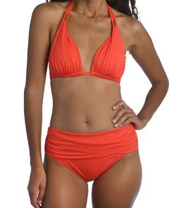 La Blanca Island Goddess Halter Triangle Top Tops