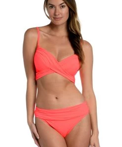 La Blanca Island Goddess Wrap Underwire Push-Up Top Tops