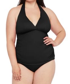 La Blanca Tops Island Goddess Halter Tankini Top