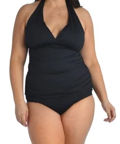 La Blanca Tops Island Goddess Halter Tankini Top