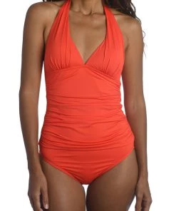 La Blanca Tops Island Goddess Halter Tankini Top