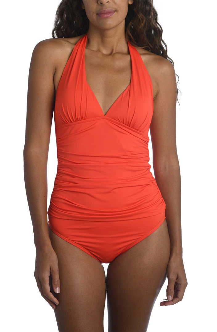 La Blanca Tops Island Goddess Halter Tankini Top