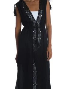 La Blanca Cover Ups Island Fare Tie Front Mid Length Dress