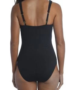 La Blanca Island Goddess Ruffle Surplice One Piece One-Piece