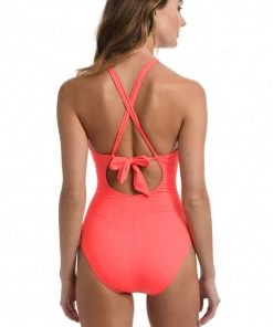 La Blanca Island Goddess High Neck Keyhole One Piece One-Piece