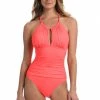 La Blanca Island Goddess High Neck Keyhole One Piece One-Piece