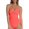 La Blanca Island Goddess Twist Shirred One Piece