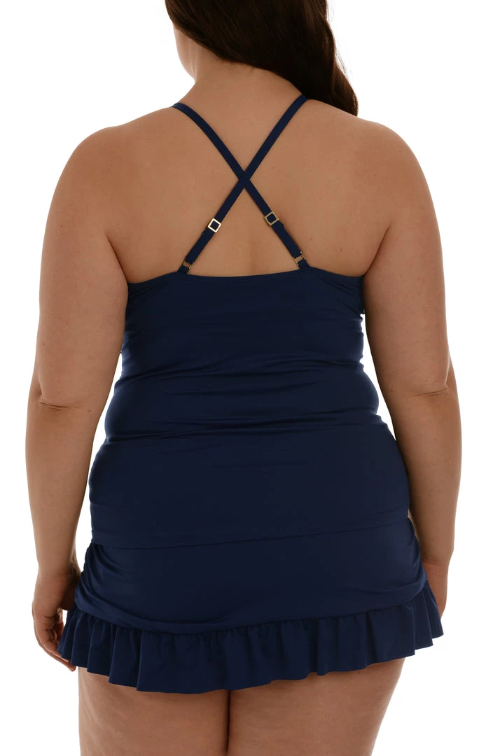 La Blanca Island Goddess High Neck Keyhole Tankini Top Tops