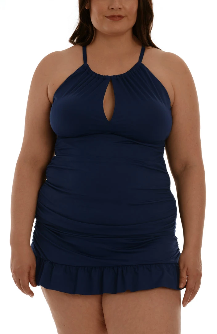 La Blanca Island Goddess High Neck Keyhole Tankini Top Tops