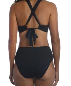 La Blanca Island Goddess Shirred Strap Cross Back Top Tops