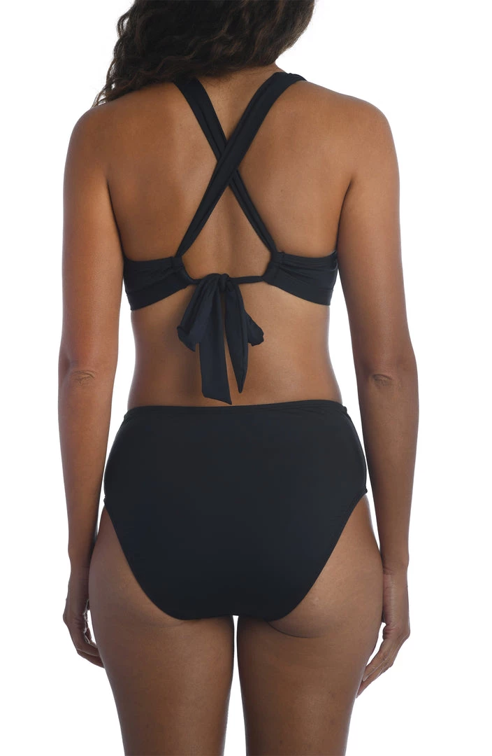 La Blanca Island Goddess Shirred Strap Cross Back Top Tops