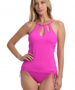 La Blanca Island Goddess Keyhole Tankini Top Tops