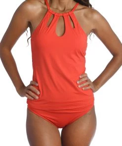 La Blanca Island Goddess Keyhole Tankini Top