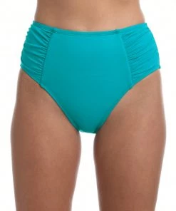 La Blanca Island Goddess Side Shirred High Waist Bottom Bottoms