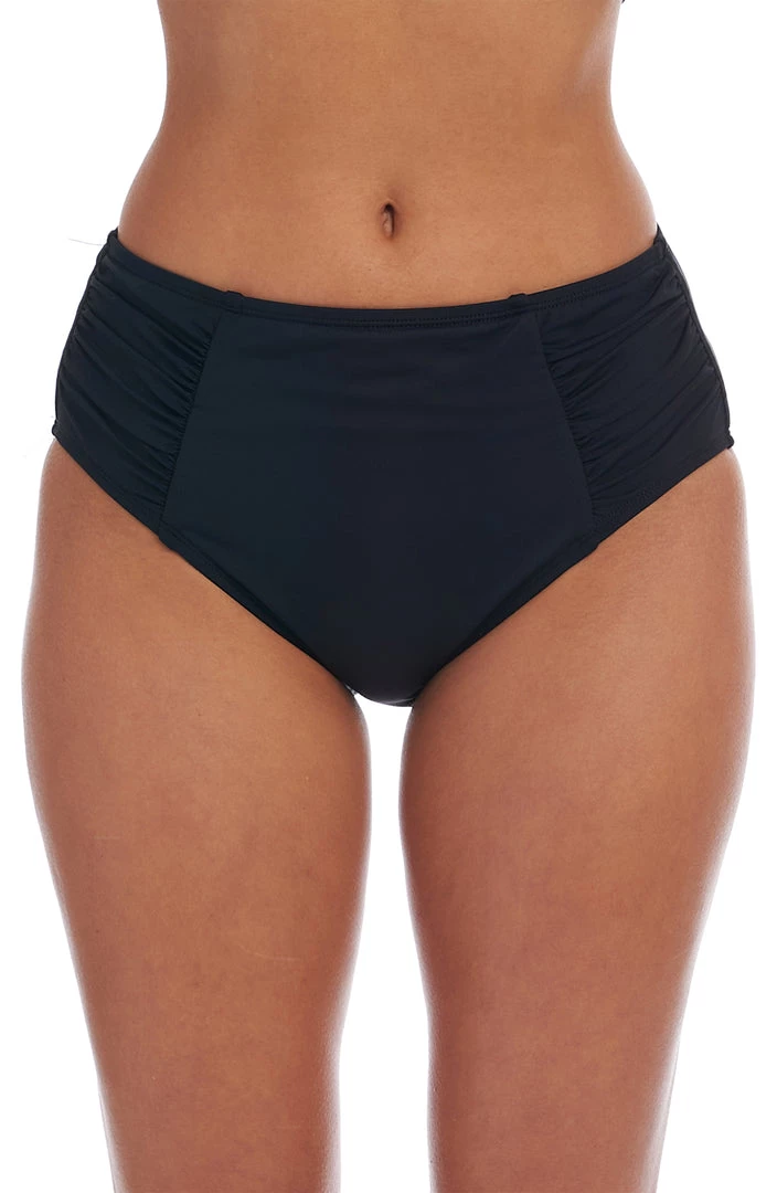 La Blanca Island Goddess Side Shirred High Waist Bottom