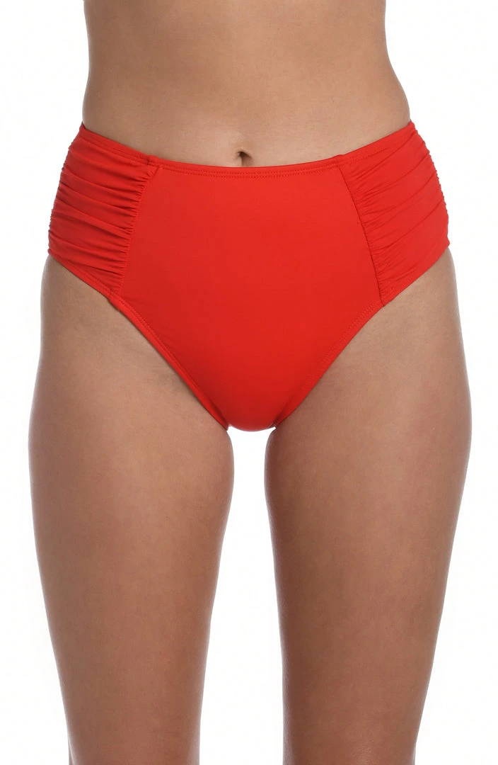 La Blanca Island Goddess Side Shirred High-Waist Bottom