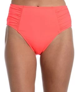 La Blanca Island Goddess Side Shirred High Waist Bottom Bottoms