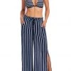 La Blanca Capri Stripe Tie Front Slit Pant