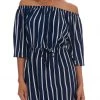 La Blanca Capri Stripe Off The Shoulder Dress Cover Ups