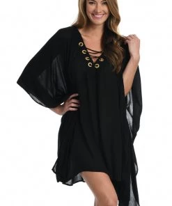 La Blanca Capri Lace Front Caftan Dress