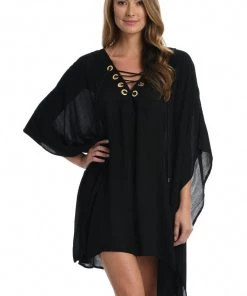 La Blanca Capri Lace Front Caftan Dress