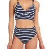 La Blanca Capri Stripe Strappy Back Midkini Top