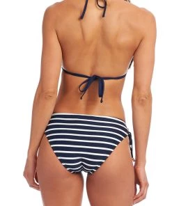 La Blanca Capri Stripe Halter Triangle Top Tops