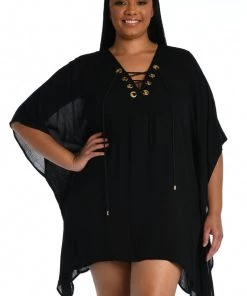 La Blanca Capri Lace Front Caftan Dress