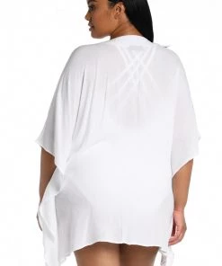 La Blanca Cover Ups Capri Lace Front Caftan Dress