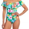 La Blanca Tropea Breeze Off Shoulder Ruffle One Piece