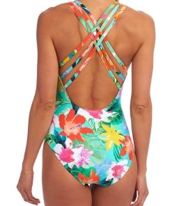 La Blanca One-Piece Tropea Breeze Multi-Strap Cross-Back One Piece