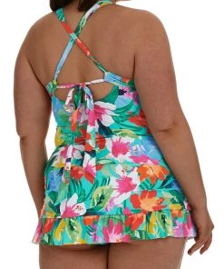La Blanca Tropea Breeze Twist Tie Back Tankini Tops