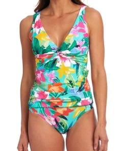 La Blanca Tropea Breeze Twist Tie Back Tankini Tops