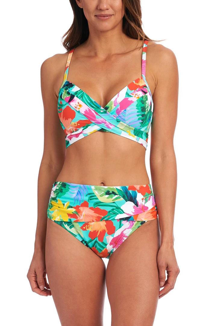 La Blanca Tropea Breeze Wrap Underwire Push Up Top Tops