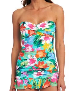 La Blanca Tropea Breeze Bandeau Tankini Top