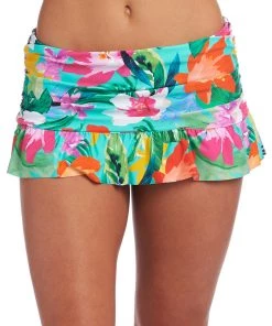 La Blanca Tropea Breeze Ruffle Skirted Bottom