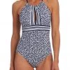 La Blanca Apulia Mix High Neck Keyhole One Piece One-Piece