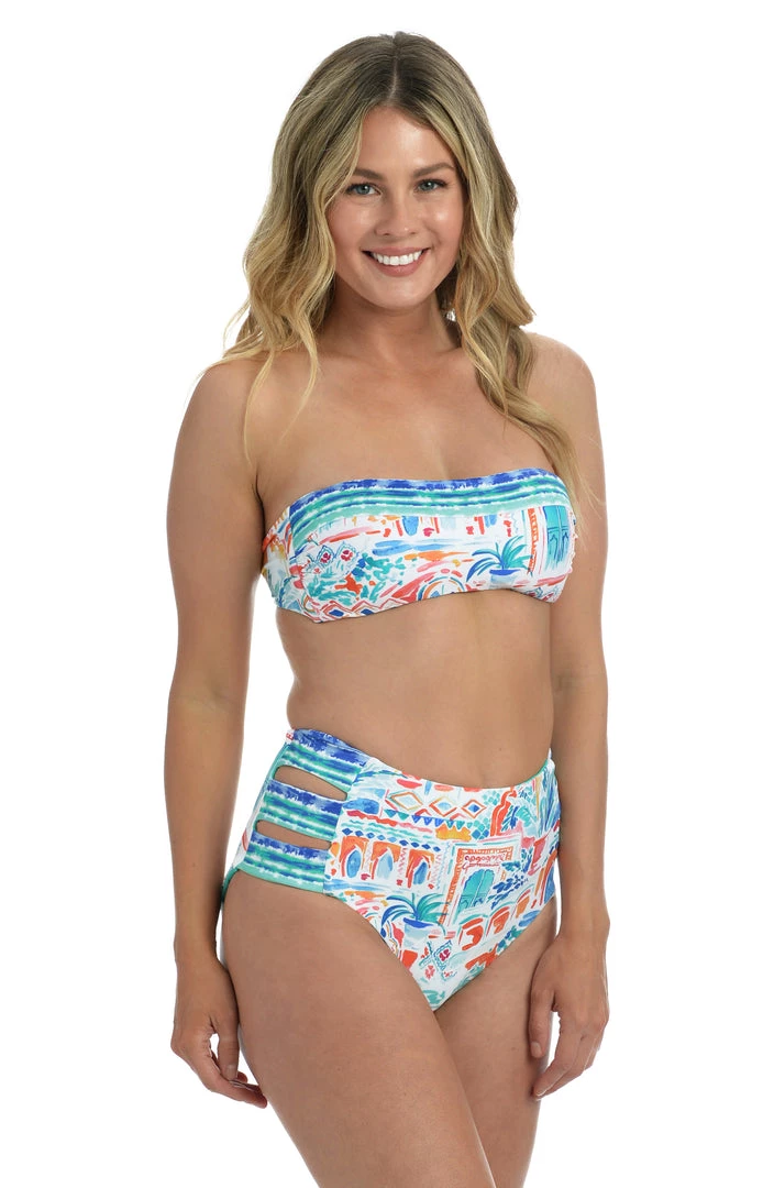 La Blanca Terra Italia Reversible Bandeau Bikini Top