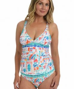 La Blanca Tops Terra Italia Strappy Back Tankini Top