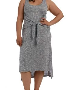 La Blanca Cover Ups Beach Cozy Tie Front Midi Dress